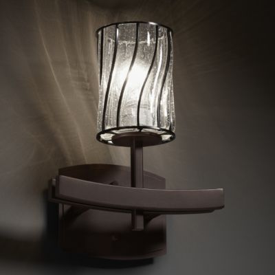 Wire Glass Archway Wall Sconce by Justice Design Group - Starlight Lighting USA and Canada
